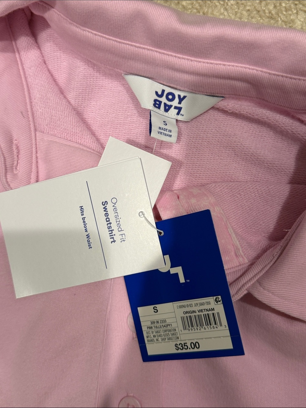 JoyLab Light Pink Kids Sweatshirt Bottoms